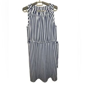 Juicy Couture striped dress sleeveless Size Medium Royal blue and white